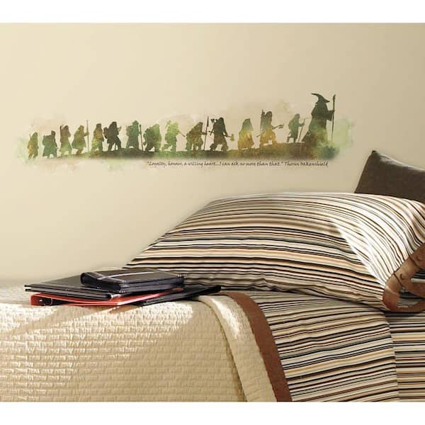 RoomMates 9 in. x 40 in. The Hobbit Quote Peel and Stick Wall Decals