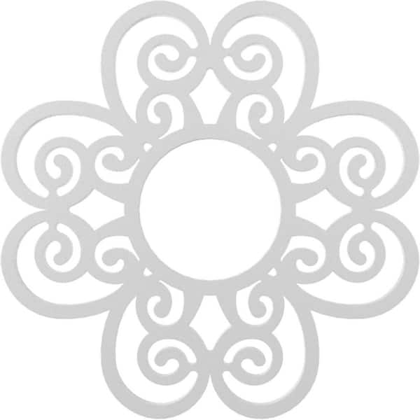 Ekena Millwork 1 in. x 30 in. x 30 in. Cohen Architectural Grade PVC Peirced Ceiling Medallion Moulding