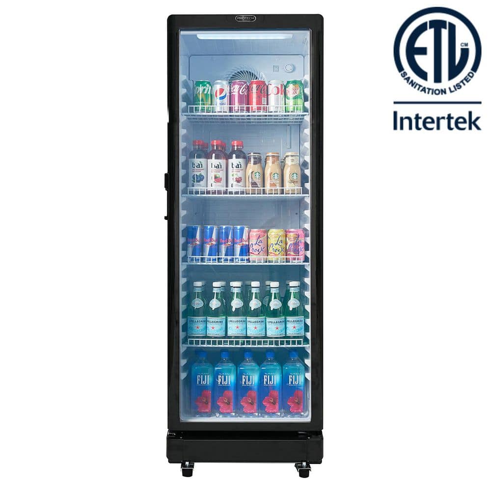 21.1 in. 8.5 cu. ft. Protech Commercial Beverage Merchandiser Refrigerator with Lock in Black