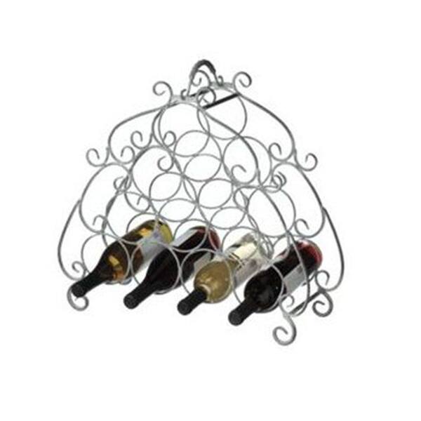 Filament Design Sundry 20.25 in. Iron Wine Bottle Holder in Grey