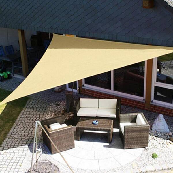 King Canopy 12 ft. Sand Triangle Shade Sail Includes Hardware Set