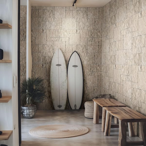 Terrana Oakwood Beige 12 in. x 12 in. Concrete Corner Wall Tile (5.5 sq. ft./Case)