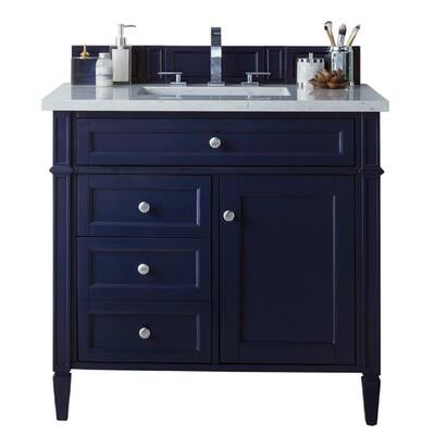 James Martin Vanities Brittany 30 In W Single Bath Vanity Victory Blue With Quartz Top Eternal Jasmine Pearl White Basin 650 V30 Vbl 3ejp The Home Depot James Martin Vanities Brittany 30 In W, 30 Inch Bamboo Bathroom Vanity