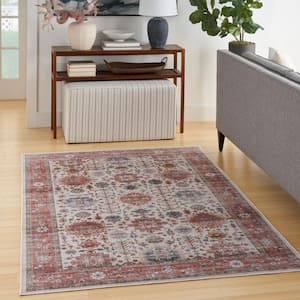 Fulton Beige/Multi 5 ft. x 7 ft. Vintage Persian Traditional Area Rug