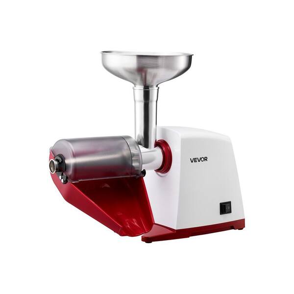 Electric Tomato Strainer 800W Max (Rated Power: 300W), 88 lbs./H, Stainless Steel, 1mm, 1.5mm, 3mm & 6mm Screens, White