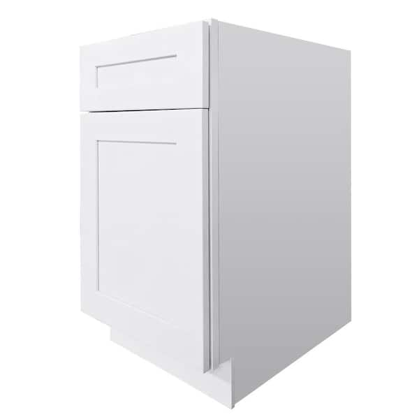 12 in. W x 24 in. D x 34.5 in. H Assembled Plywood Base Kitchen Cabinet in White Painted with Soft Close