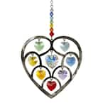 Woodstock Rainbow Makers Collection, Heart of Hearts, 4.5 in. Chakra Crystal Suncatcher HHCH