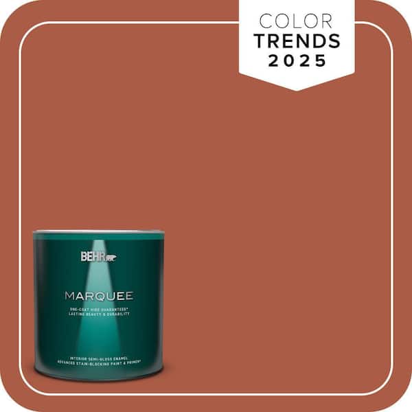 BEHR MARQUEE 1 qt. #M190-7 Colorful Leaves Semi-Gloss Enamel Interior Paint & Primer
