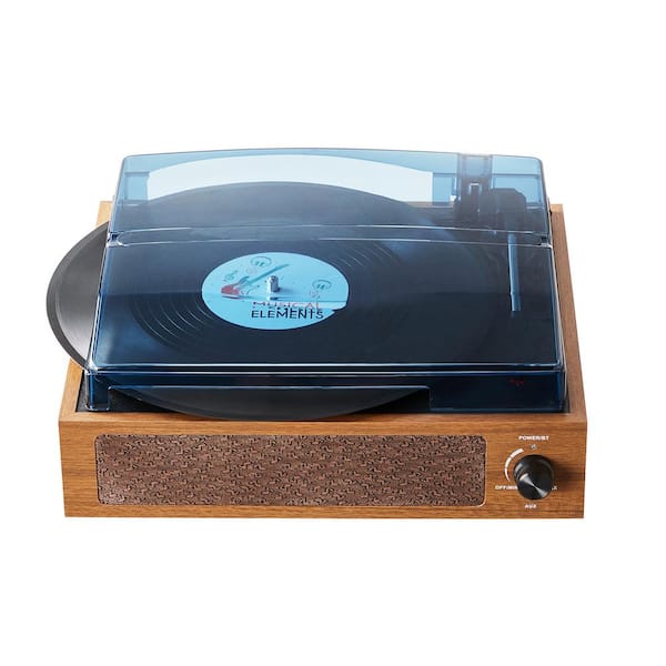 SVOPES 3-Speed Belt Driven Vinyl Record Player, Bluetooth Turntable, 3-Watt Built-in Speaker, Support 33/45/78 RPM, RCA Output