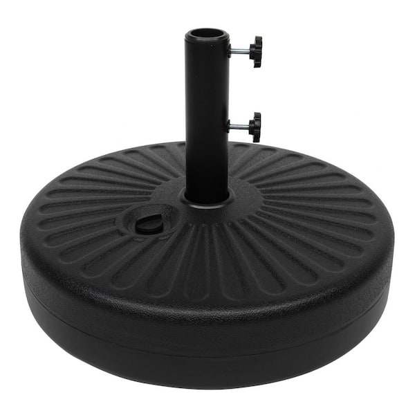 Karl home 20 in. Round Plastic Water Injection Base Patio Umbrella Base in Black