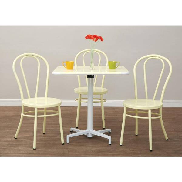 OSP Home Furnishings Albany Pastel Lemon Folding Table