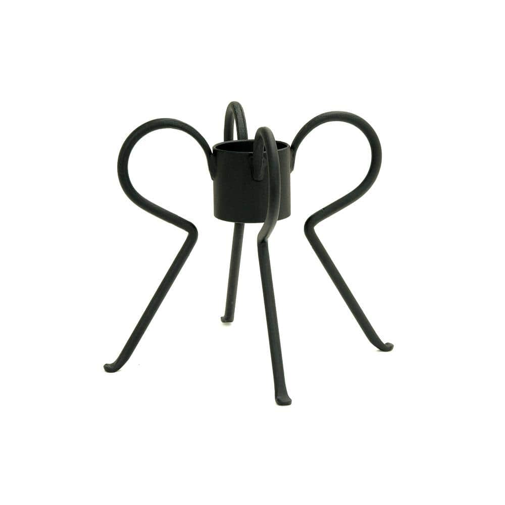 Black Wrought Iron Loops Gazing Globe Stand