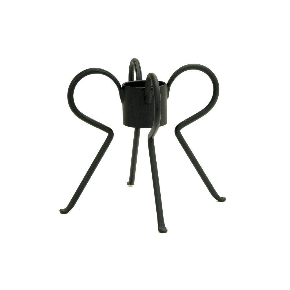 Black Wrought Iron Loops Gazing Globe Stand