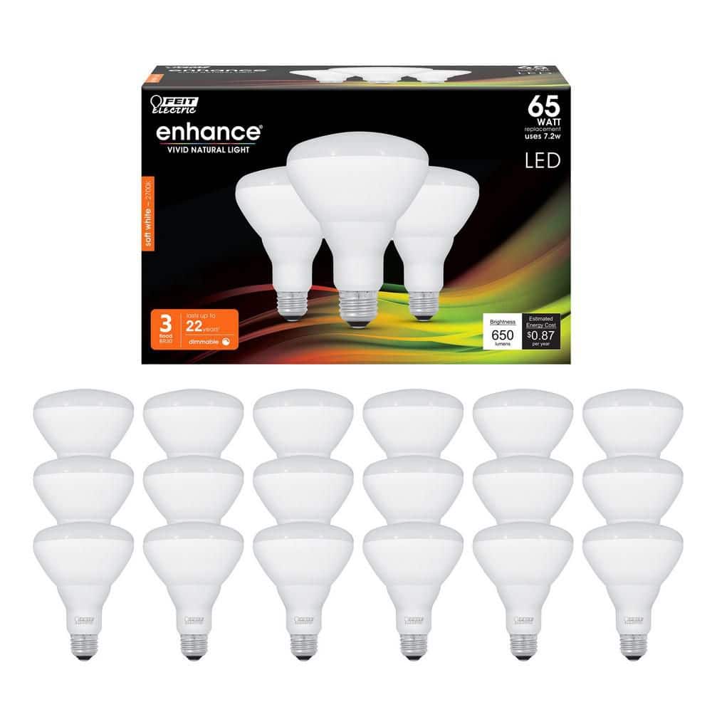 Feit Electric 65-Watt Equivalent BR30 Dimmable CEC 90+ CRI CEC Title 20 ...