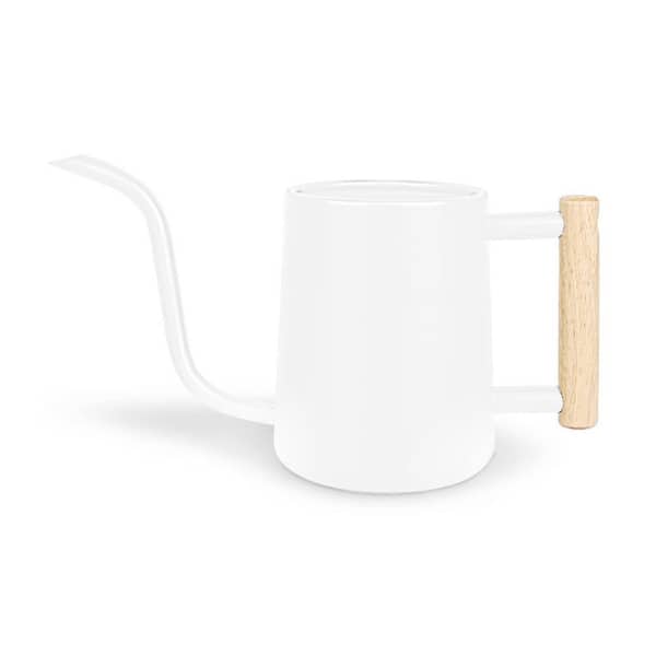 1 gal. White Steel Watering Can Pot with Long Spout for Indoor House Plants