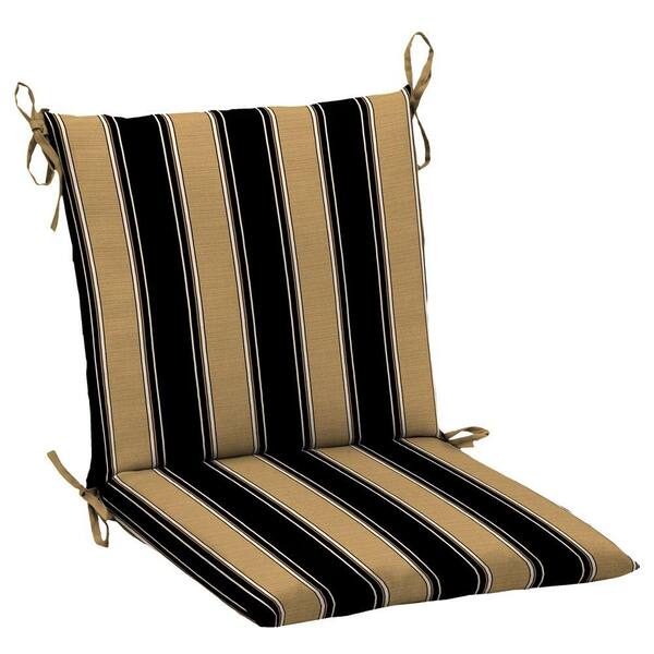 Hampton Bay New Twilight Stripe With Roux Mid Back Outdoor Chair Cushion-DISCONTINUED