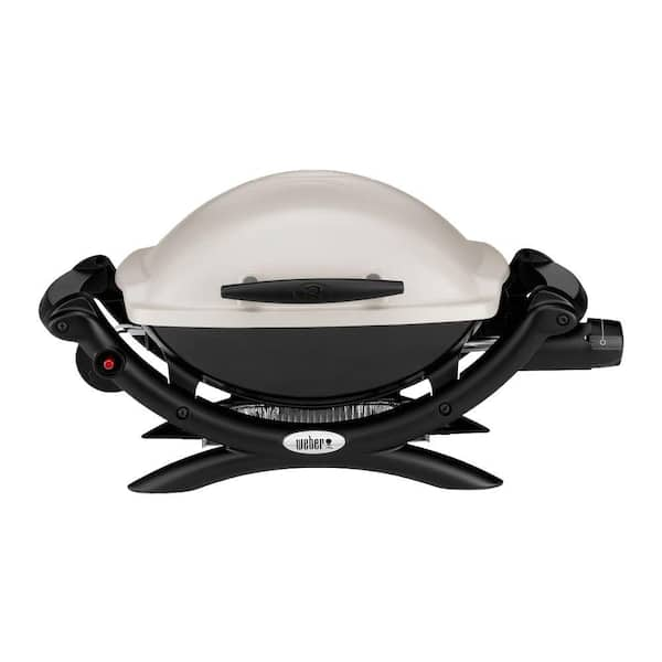 Weber Q 1000 1-Burner Portable Propane Gas Grill in Titanium