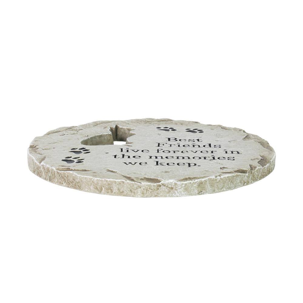 Cat Memorial Beige Resin Garden Stepping Stone