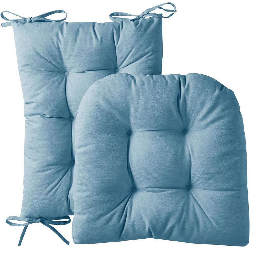 Tufted Pads Teal Rocking Chair Cushion Chair Pad (Set of 2)