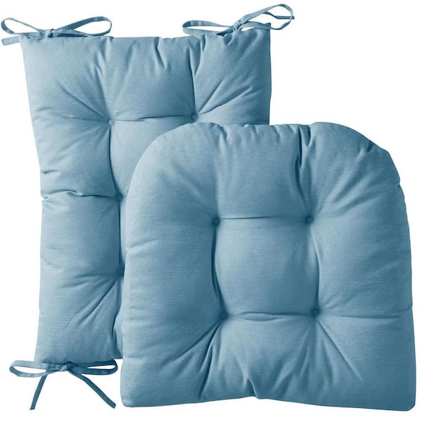 Unbranded Tufted Pads Teal Rocking Chair Cushion Chair Pad (Set of 2)
