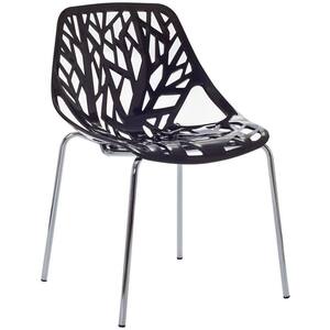 Black Stencil Dining Side Chair