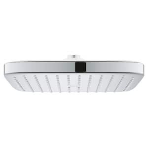 Tempesta 1-Spray Patterns with 1.75 GPM 10 in. H Cube Wall Mount Rain Fixed Shower Head in StarLight Chrome