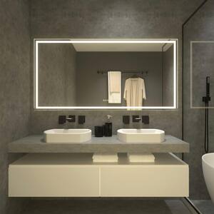 TaiMei 24 in. W x 36 in. H Frameless LED Single Bathroom Vanity Mirror ...