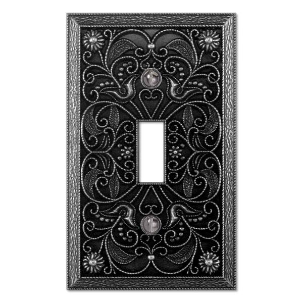 Creative Accents Pewter 1-Gang Wall Plate