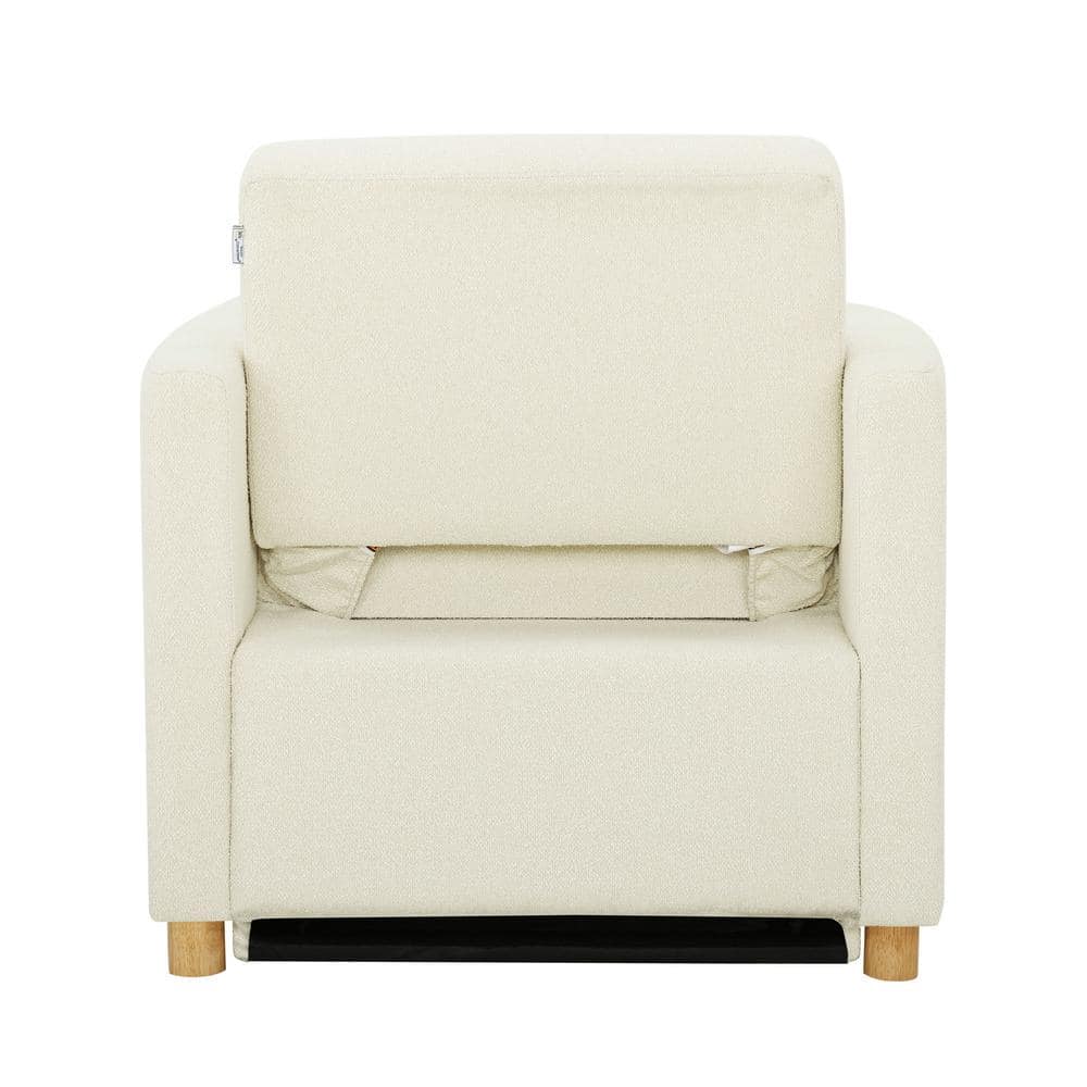 Ivory Down Fill Lawson Accent Chair with Iron Legs