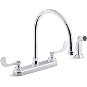 Triton Bowe 1.5 GPM 8 in. Widespread 2-Handle Kitchen Faucet with Aerated flow in Polished Chrome