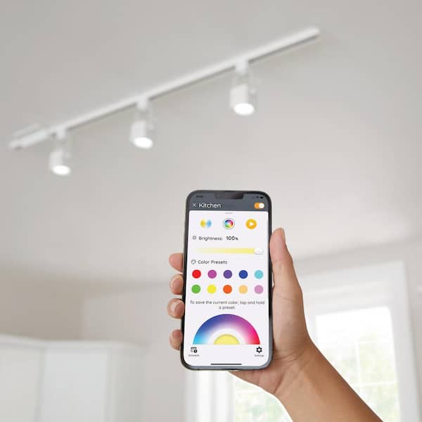 50-Watt Equivalent Smart MR16 Color Changing CEC LED Light Bulb with Voice Control Powered by Hubspace (4-Pack)