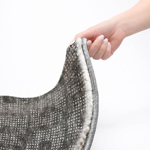 Dream Shag Premium Machine Washable Abstract ADS33 Black 5 ft. x 7 ft. 6 in. Area Rug