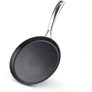 9.5 in. Black Hard Anodized Aluminum Nonstick Crepe Pan