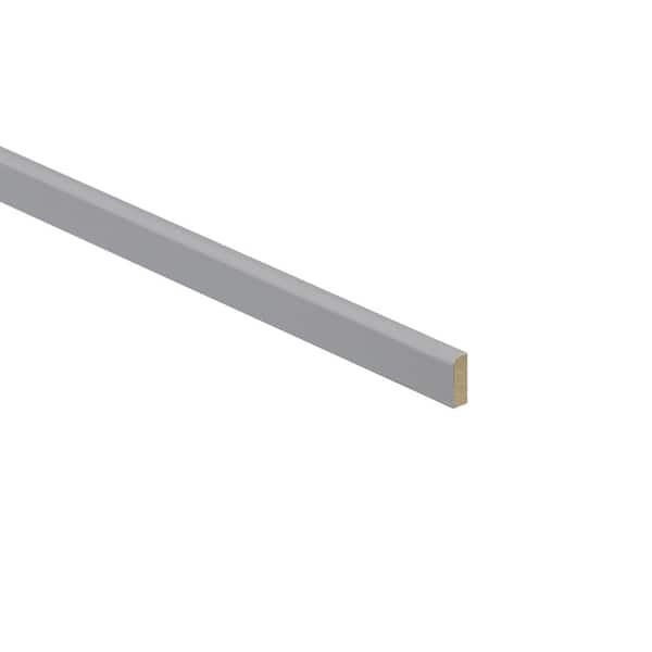 Washington Veiled Gray Plywood Shaker Assembled Kitchen Cabinet Scribe Molding 96 in W x 0.25 in D x 0.75 in H