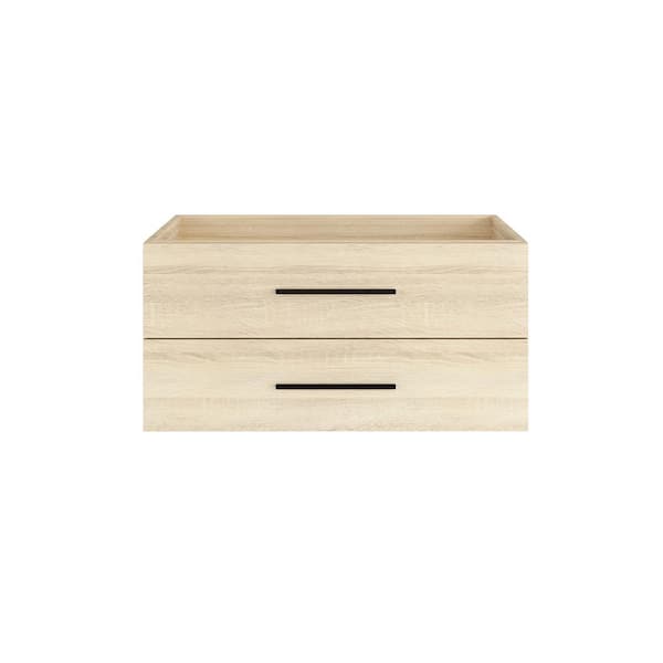 VOLPA USA AMERICAN CRAFTED VANITIES Napa 40 in. W x 20 in. D x 21 in. H Single Sink Bath Vanity Cabinet without Top in White Oak, Wall Mounted