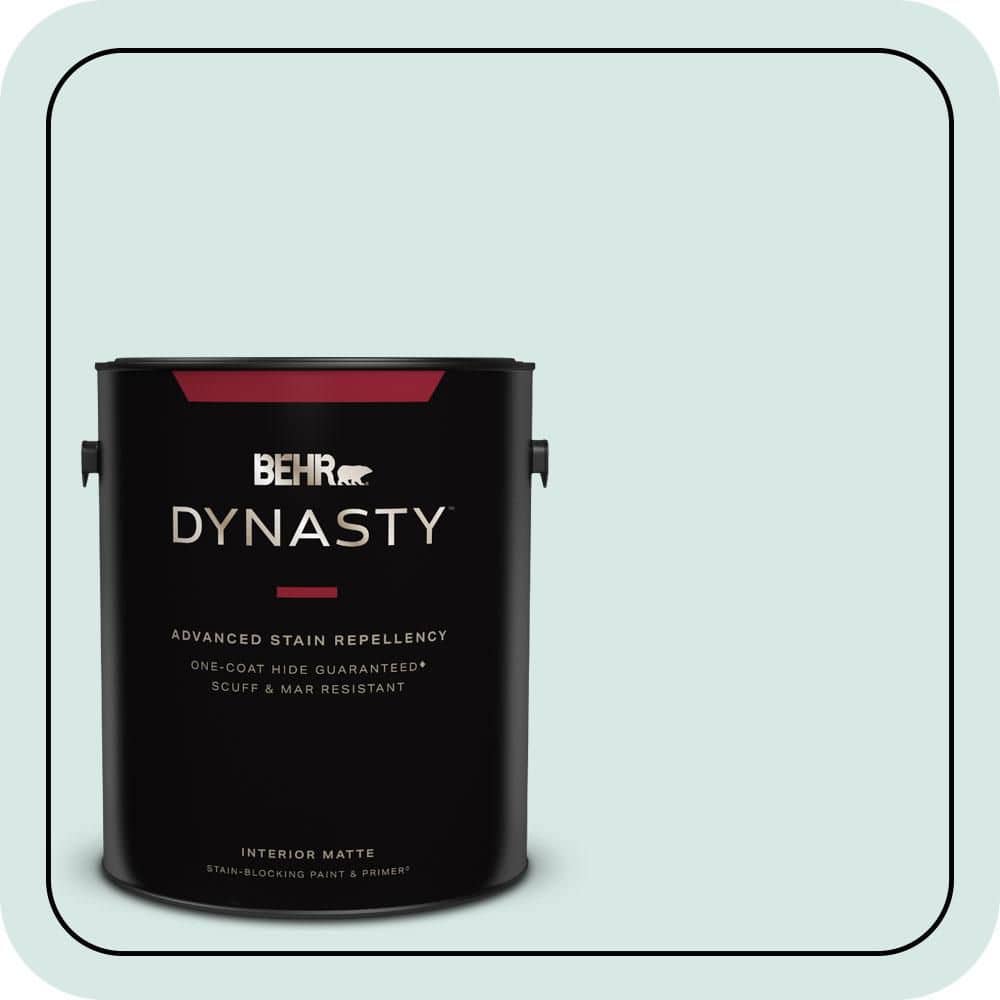 1 gal. #500E-2 Aqua Breeze Matte Interior Stain-Blocking Paint and Primer