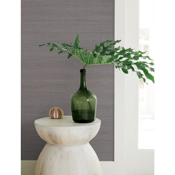 Grey Midnight Milano Silk Solid Color Vinyl Non-Pasted Wallpaper Roll