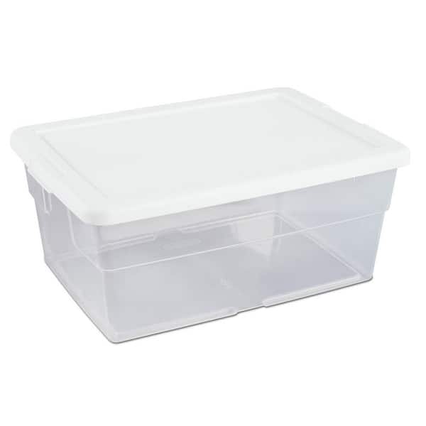 Sterilite 16 Quart Clear Stacking Storage Container Tub 12 Pack16448012 