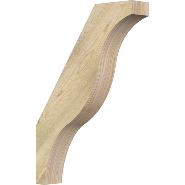 Ekena Millwork 4"W x 20"D x 28"H Funston Rough Sawn Knee Brace, Douglas Fir