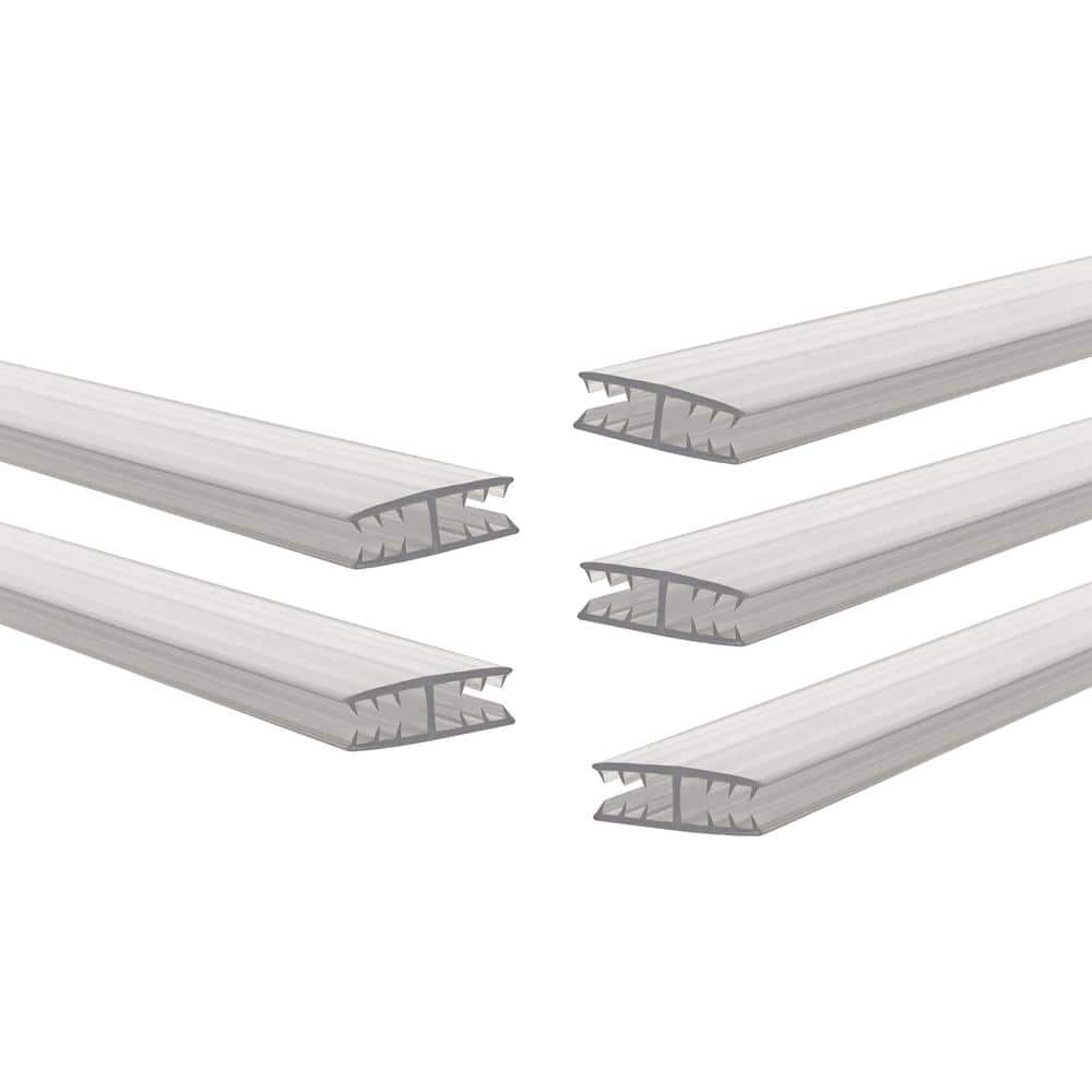Extruded Panel Gripper 3/8 in. D x 11/16 in. x 96 in. l Clear Plastic H-Cha
