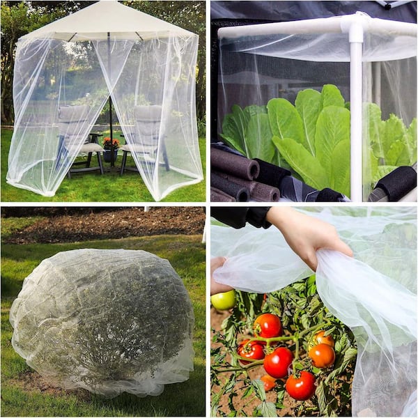 Foot Bug Net Mosquito Curtains 10x50 FT Mosquito Netting - Garden Insect Barrier ...