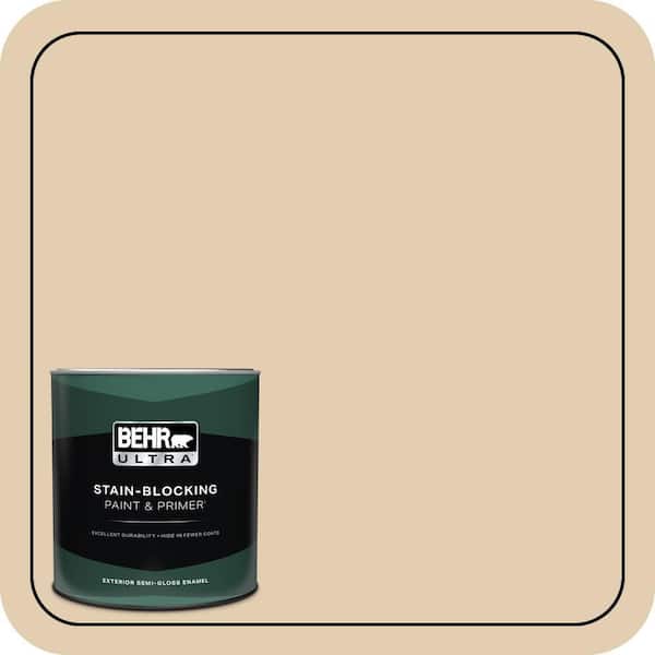 BEHR ULTRA 1 qt. Home Decorators Collection #HDC-AC-09 Concord Buff Semi-Gloss Enamel Exterior Paint & Primer