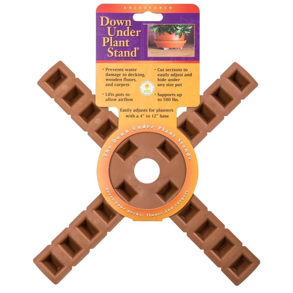 Down Under Decksaver 1 in. H X 12 in. W X 12 in. D Plastic Planter Trivet Terracotta