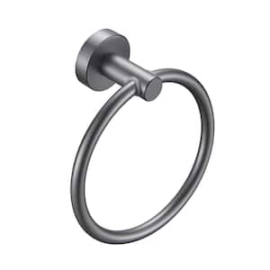 Modern Wall-Mounted Hand Towel Ring in Gray