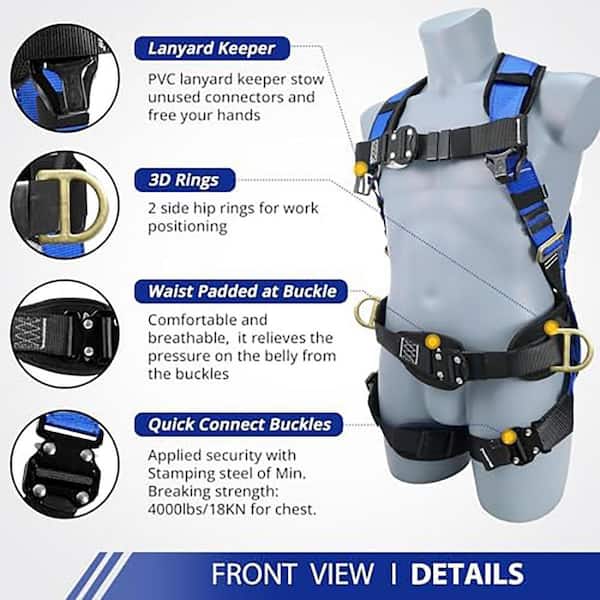 420 lb. Capacity Safety Harness Fall Protection Kit with