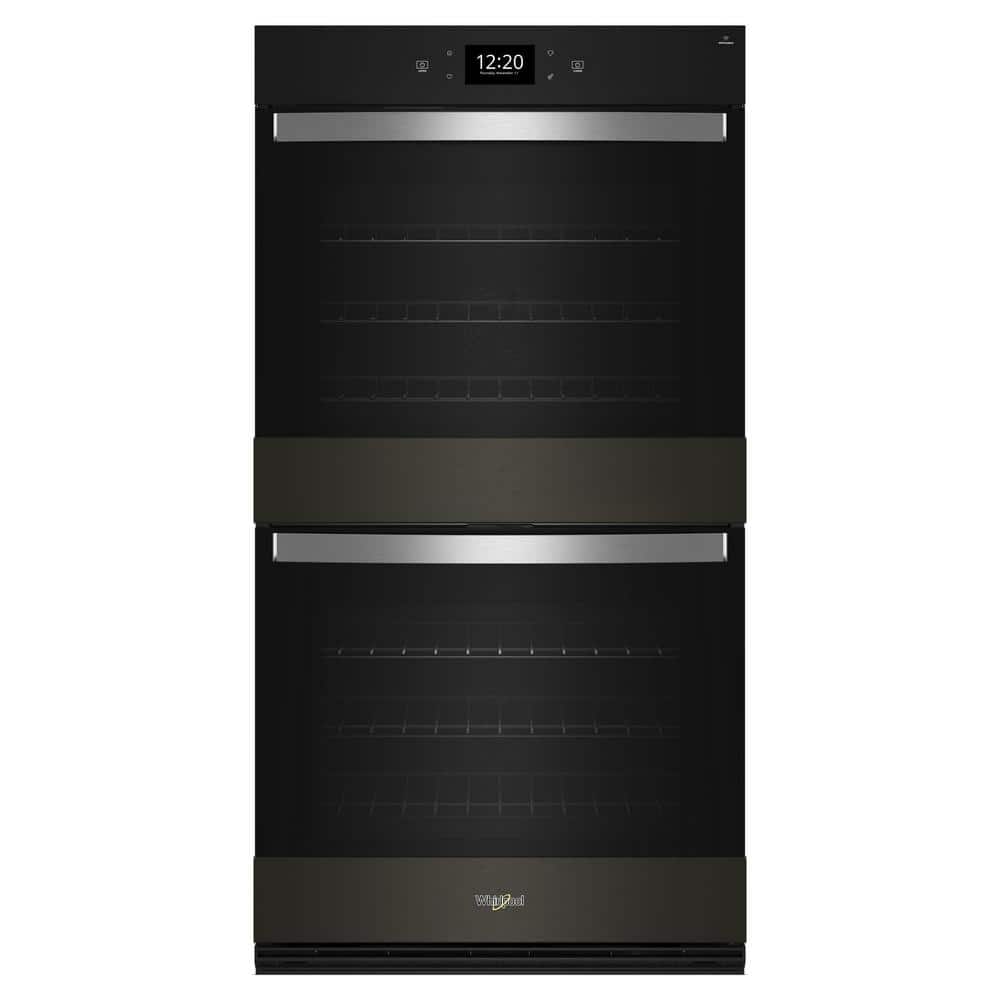 Whirlpool 30 in. Double Electric Wall Oven with True Convection Self-Cleaning in Black Stainless Steel with PrintShield Finish, Black Stainless Steel with PrintShieldâ„¢ Finish