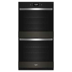 30 in. Double Electric Wall Oven with True Convection Self-Cleaning in Black Stainless Steel with PrintShield Finish