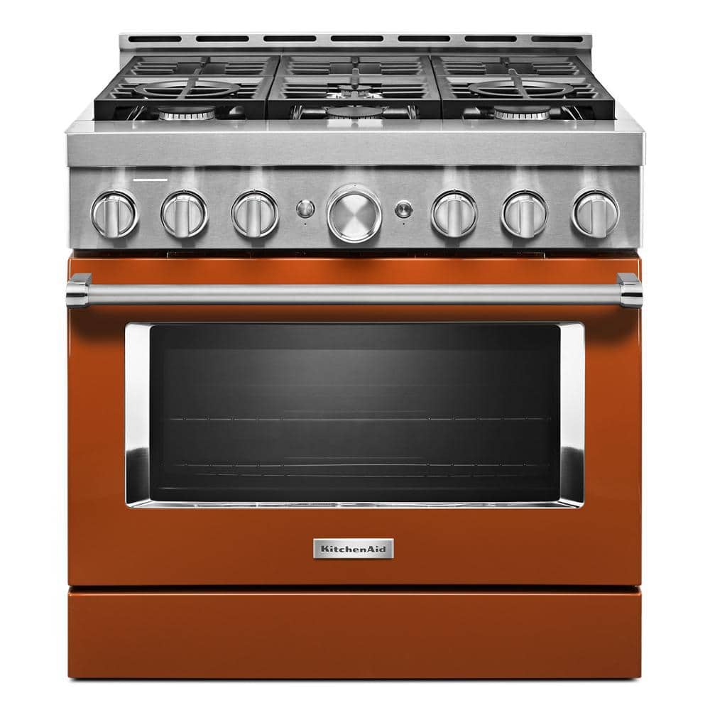 KitchenAid Gas Range (KFGC506JSC) - Scorched Orange