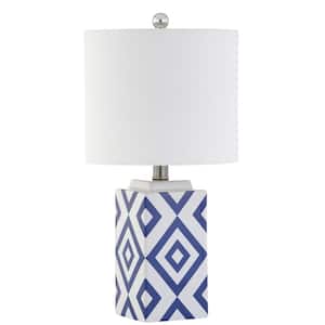 Lugo 20 in. White/Blue Table Lamp