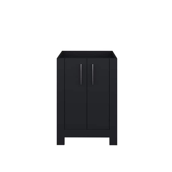 VOLPA USA AMERICAN CRAFTED VANITIES Austin 24 in. W x 20 in. D x 35 in. H Bath Vanity Cabinet without Top in Black